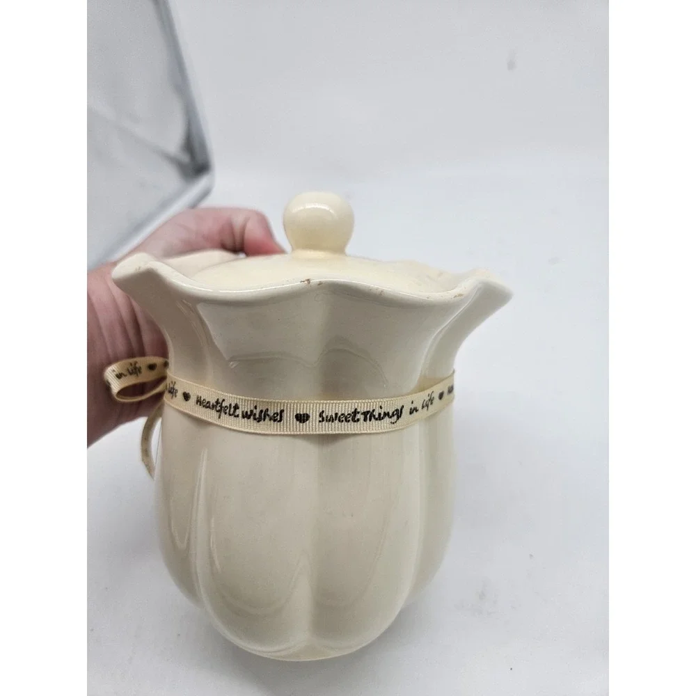 Ceramic Candle Holder Sweet Things In Life, Heart Felt  Wishes